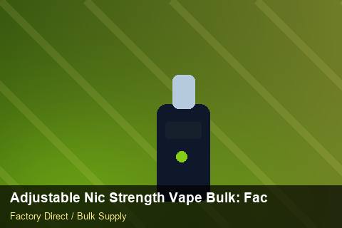 Adjustable Nic Strength Vape Bulk — Adjustable Nic Strength Vape Bulk: Factory Audit Report — Trade Show Planning photo 1