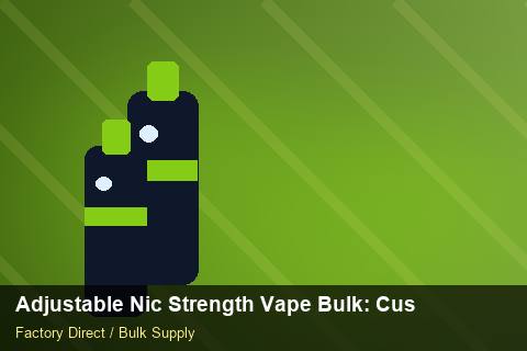 Adjustable Nic Strength Vape Bulk — Adjustable Nic Strength Vape Bulk: Customs Documentation — Buyer Meetings photo 1