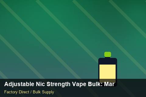 Adjustable Nic Strength Vape Bulk — Adjustable Nic Strength Vape Bulk: Market Trends 2026 — Buyer Meetings photo 1