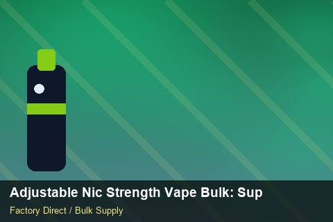 Adjustable Nic Strength Vape Bulk — Adjustable Nic Strength Vape Bulk: Supplier Vetting — Buyer Meetings photo 1