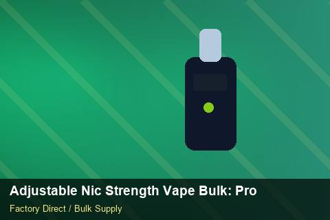 Adjustable Nic Strength Vape Bulk — Adjustable Nic Strength Vape Bulk: Product Launch Playbook — Buyer Meetings photo 1