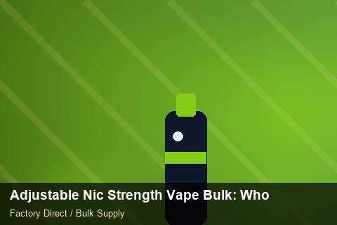 Adjustable Nic Strength Vape Bulk — Adjustable Nic Strength Vape Bulk: Wholesale Price — Factory Visit photo 1
