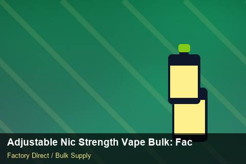 Adjustable Nic Strength Vape Bulk — Adjustable Nic Strength Vape Bulk: Factory Direct Quote — Factory Visit photo 1