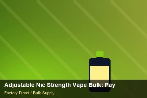Adjustable Nic Strength Vape Bulk — Adjustable Nic Strength Vape Bulk: Payment Terms — Factory Visit photo 1