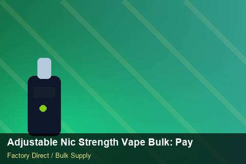 Adjustable Nic Strength Vape Bulk — Adjustable Nic Strength Vape Bulk: Payment Terms — Factory Visit photo 2