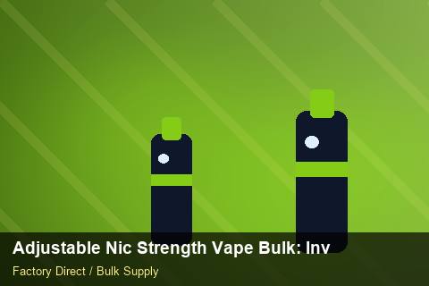 Adjustable Nic Strength Vape Bulk — Adjustable Nic Strength Vape Bulk: Inventory Management — Factory Visit photo 1