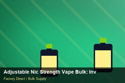 Adjustable Nic Strength Vape Bulk — Adjustable Nic Strength Vape Bulk: Inventory Management — Factory Visit photo 2