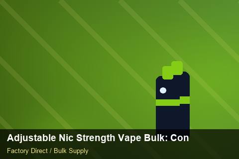 Adjustable Nic Strength Vape Bulk — Adjustable Nic Strength Vape Bulk: Contract Essentials — Factory Visit photo 1