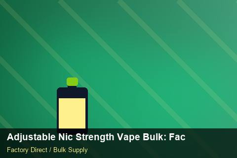 Adjustable Nic Strength Vape Bulk — Adjustable Nic Strength Vape Bulk: Factory Direct Quote — for German Importers photo 1
