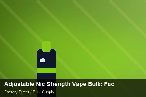 Adjustable Nic Strength Vape Bulk — Adjustable Nic Strength Vape Bulk: Factory Direct Quote — for German Importers photo 2