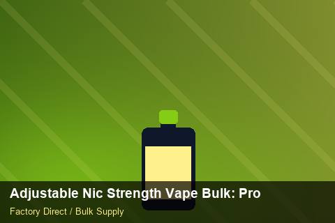 Adjustable Nic Strength Vape Bulk — Adjustable Nic Strength Vape Bulk: Procurement Strategy — for German Importers photo 1
