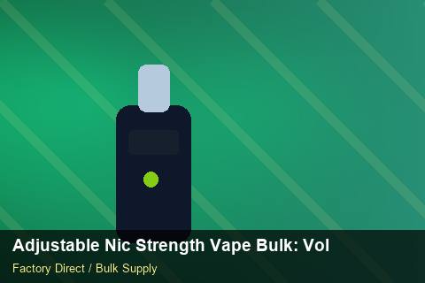 Adjustable Nic Strength Vape Bulk — Adjustable Nic Strength Vape Bulk: Volume Pricing Tiers — for German Importers photo 1