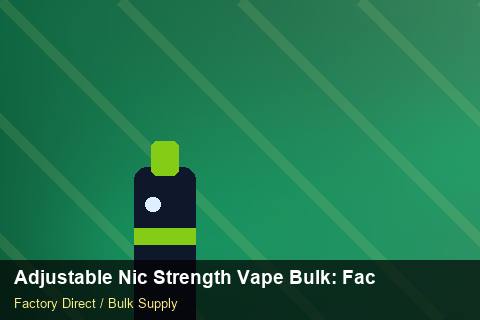 Adjustable Nic Strength Vape Bulk — Adjustable Nic Strength Vape Bulk: Factory Audit Report — for German Importers photo 2