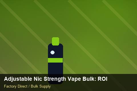 Adjustable Nic Strength Vape Bulk — Adjustable Nic Strength Vape Bulk: ROI Analysis — for German Importers photo 1