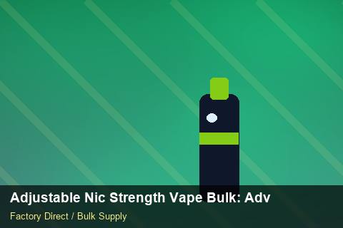 Adjustable Nic Strength Vape Bulk — Adjustable Nic Strength Vape Bulk: Advanced Sourcing — for German Importers photo 1