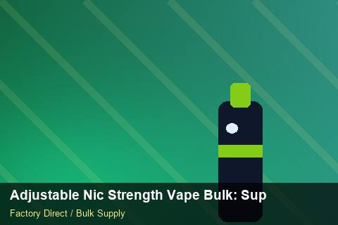 Adjustable Nic Strength Vape Bulk — Adjustable Nic Strength Vape Bulk: Supplier Vetting — for German Importers photo 1