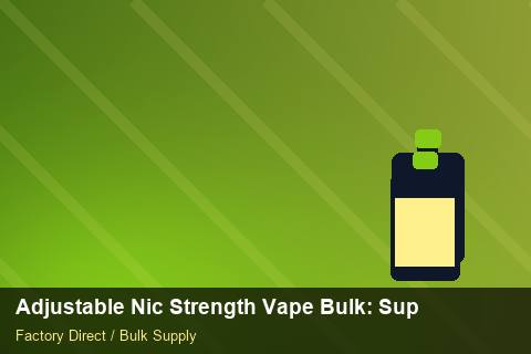 Adjustable Nic Strength Vape Bulk — Adjustable Nic Strength Vape Bulk: Supplier Vetting — for German Importers photo 2