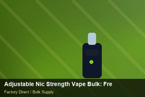 Adjustable Nic Strength Vape Bulk — Adjustable Nic Strength Vape Bulk: Freight Insurance — for German Importers photo 2