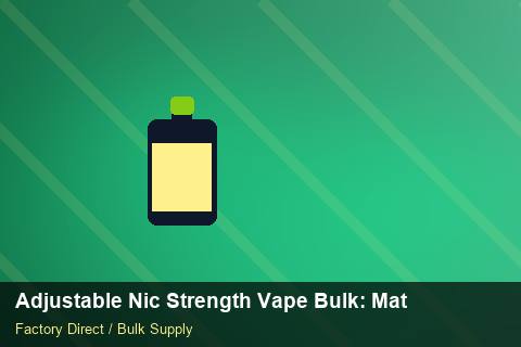 Adjustable Nic Strength Vape Bulk — Adjustable Nic Strength Vape Bulk: Material & Ingredients — for UK Retailers photo 1