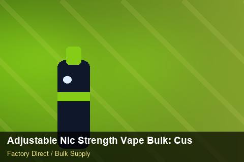Adjustable Nic Strength Vape Bulk — Adjustable Nic Strength Vape Bulk: Customs Documentation — for US Distributors photo 1