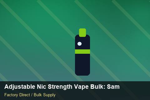 Adjustable Nic Strength Vape Bulk — Adjustable Nic Strength Vape Bulk: Sample Policy — for US Distributors photo 1