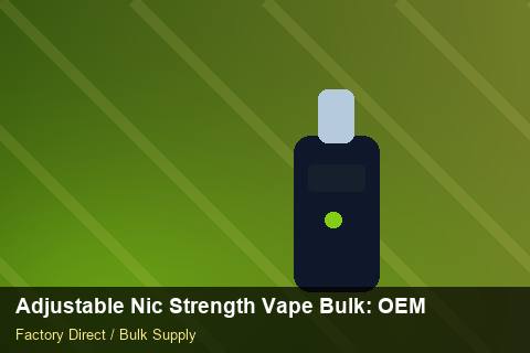 Adjustable Nic Strength Vape Bulk — Adjustable Nic Strength Vape Bulk: OEM & ODM Service — for US Distributors photo 1