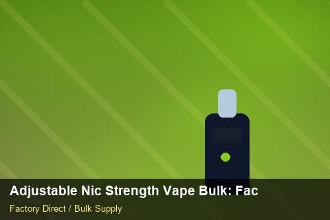 Adjustable Nic Strength Vape Bulk — Adjustable Nic Strength Vape Bulk: Factory Audit Report — for US Distributors photo 1