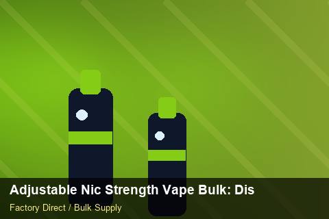 Adjustable Nic Strength Vape Bulk — Adjustable Nic Strength Vape Bulk: Distribution Channels — for US Distributors photo 2