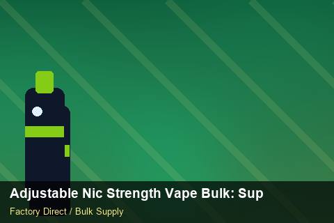 Adjustable Nic Strength Vape Bulk — Adjustable Nic Strength Vape Bulk: Supplier Vetting — for US Distributors photo 1