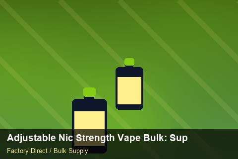Adjustable Nic Strength Vape Bulk — Adjustable Nic Strength Vape Bulk: Supplier Vetting — for US Distributors photo 2