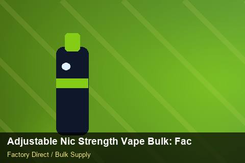Adjustable Nic Strength Vape Bulk — Adjustable Nic Strength Vape Bulk: Factory Direct Quote — for EU Chains photo 2
