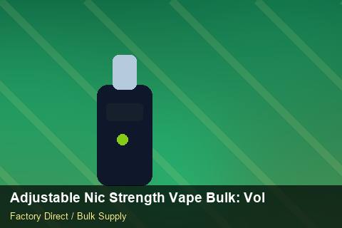 Adjustable Nic Strength Vape Bulk — Adjustable Nic Strength Vape Bulk: Volume Pricing Tiers — for EU Chains photo 1