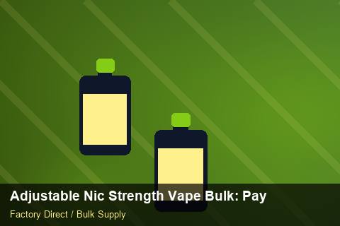 Adjustable Nic Strength Vape Bulk — Adjustable Nic Strength Vape Bulk: Payment Terms — for EU Chains photo 1