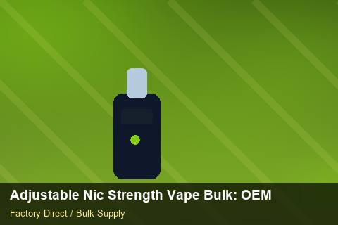 Adjustable Nic Strength Vape Bulk — Adjustable Nic Strength Vape Bulk: OEM & ODM Service — for EU Chains photo 1