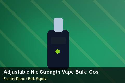 Adjustable Nic Strength Vape Bulk — Adjustable Nic Strength Vape Bulk: Cost Breakdown — for EU Chains photo 1