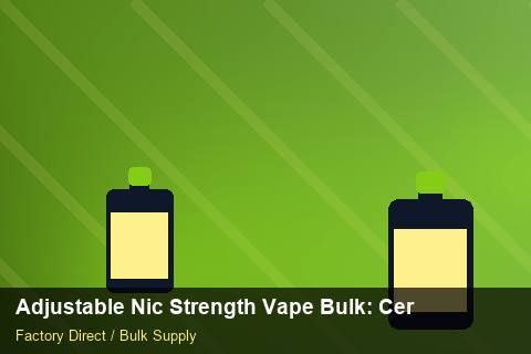 Adjustable Nic Strength Vape Bulk — Adjustable Nic Strength Vape Bulk: Certifications & MSDS — for EU Chains photo 1