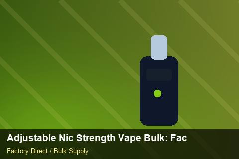 Adjustable Nic Strength Vape Bulk — Adjustable Nic Strength Vape Bulk: Factory Audit Report — for EU Chains photo 1
