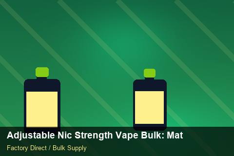 Adjustable Nic Strength Vape Bulk — Adjustable Nic Strength Vape Bulk: Material & Ingredients — for EU Chains photo 1