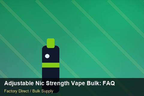 Adjustable Nic Strength Vape Bulk — Adjustable Nic Strength Vape Bulk: FAQ — for EU Chains photo 2