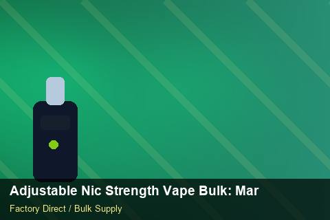 Adjustable Nic Strength Vape Bulk — Adjustable Nic Strength Vape Bulk: Market Comparison — for EU Chains photo 1