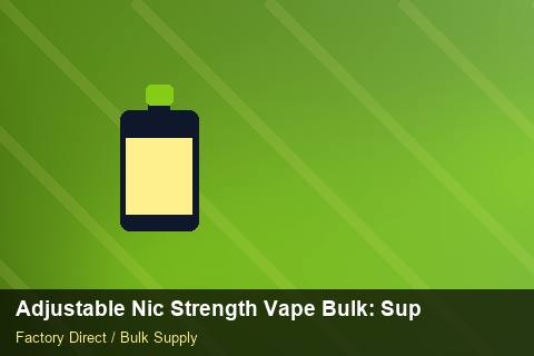 Adjustable Nic Strength Vape Bulk — Adjustable Nic Strength Vape Bulk: Supplier Vetting — for EU Chains photo 2