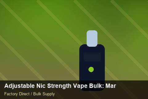 Adjustable Nic Strength Vape Bulk — Adjustable Nic Strength Vape Bulk: Market Trends 2026 — MOQ Explained photo 2
