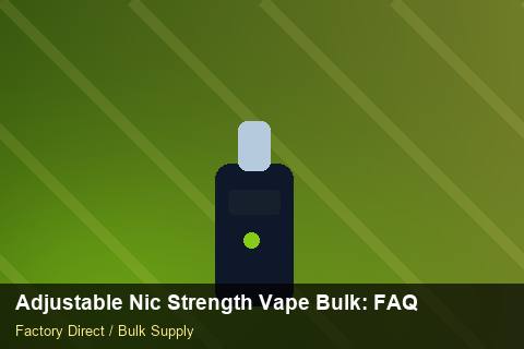 Adjustable Nic Strength Vape Bulk — Adjustable Nic Strength Vape Bulk: FAQ — MOQ Explained photo 1
