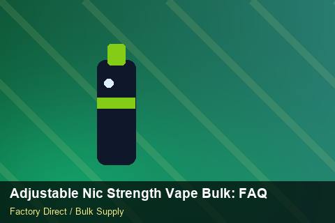 Adjustable Nic Strength Vape Bulk — Adjustable Nic Strength Vape Bulk: FAQ — MOQ Explained photo 2