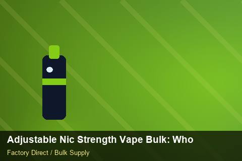Adjustable Nic Strength Vape Bulk — Adjustable Nic Strength Vape Bulk: Wholesale Price — Cost Breakdown photo 1
