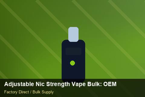 Adjustable Nic Strength Vape Bulk — Adjustable Nic Strength Vape Bulk: OEM & ODM Service — Cost Breakdown photo 1