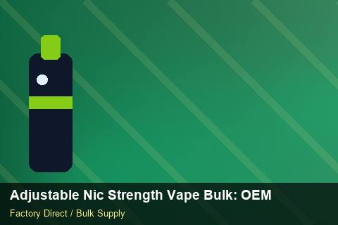 Adjustable Nic Strength Vape Bulk — Adjustable Nic Strength Vape Bulk: OEM & ODM Service — Cost Breakdown photo 2