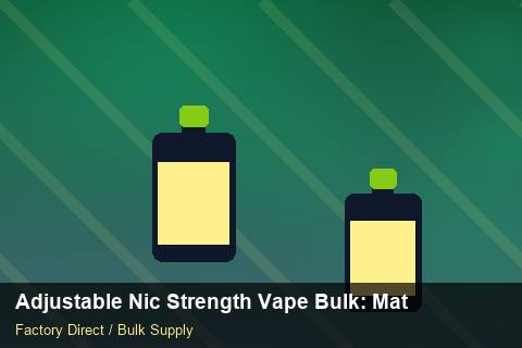 Adjustable Nic Strength Vape Bulk — Adjustable Nic Strength Vape Bulk: Material & Ingredients — Cost Breakdown photo 1