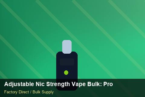 Adjustable Nic Strength Vape Bulk — Adjustable Nic Strength Vape Bulk: Procurement Checklist — Cost Breakdown photo 2