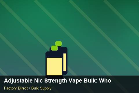 Adjustable Nic Strength Vape Bulk — Adjustable Nic Strength Vape Bulk: Wholesale Price — Step-by-Step photo 2